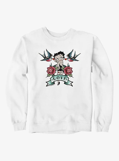 Betty Boop Love Tattoo Crew Sweatshirt