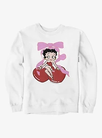 Betty Boop Heart Cherries Crew Sweatshirt