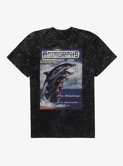 Animorphs The Message Dolphin Book Cover Mineral Wash T-Shirt