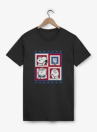 Peanuts Group Patriotic Squares T-Shirt