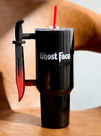 Ghost Face Knife Handle Straw Tumbler