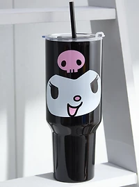 Sanrio Kuromi Face Straw Tumbler with Handle