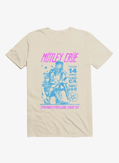 Motley Crue Too Fast For Love Tour '82 T-Shirt