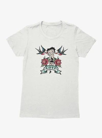 Betty Boop Love Tattoo Womens T-Shirt