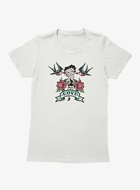 Betty Boop Love Tattoo Womens T-Shirt