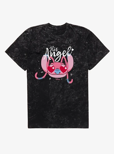 Disney Lilo & Stitch His Angel Mineral Wash T-Shirt