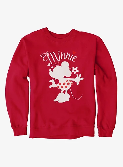 Disney Minnie Mouse His  Crew Sweatshirt