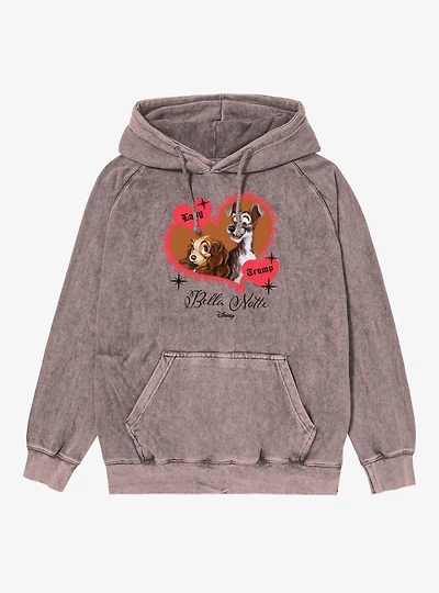 Disney Lady And The Tramp Bella Notte Mineral Wash Hoodie