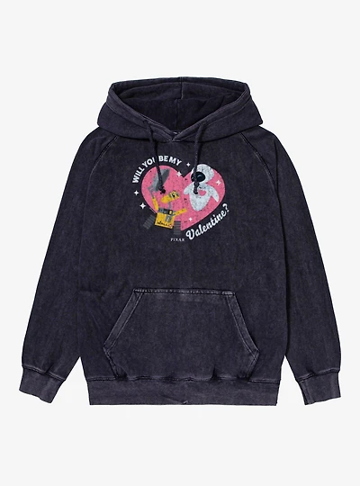 Disney Pixar Wall-E Will You Be My Valentine? Mineral Wash Hoodie