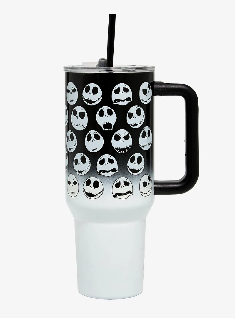 Disney The Nightmare Before Christmas Jack Skellington Faces Straw Tumbler with Handle