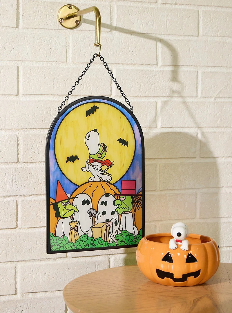 Peanuts The Great Pumpkin Scene Stained Glass Wall Art - BoxLunch Exclusive