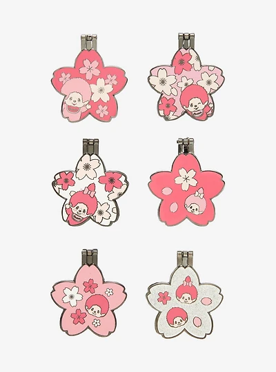 Whatever! Makes You Happy x Monchhichi Cherry Blossom Hinge Blind Box Enamel Pin