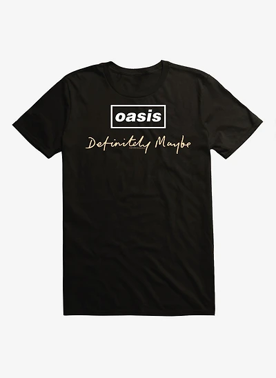 Oasis Definitely Maybe Script Logo T-Shirt