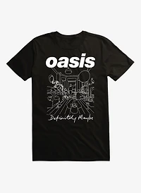 Oasis Definitely Maybe Line Drawing T-Shirt