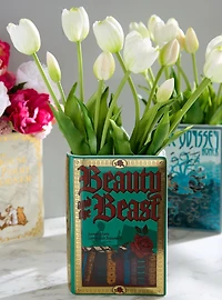 Beauty and the Beast Book Figural Vase
