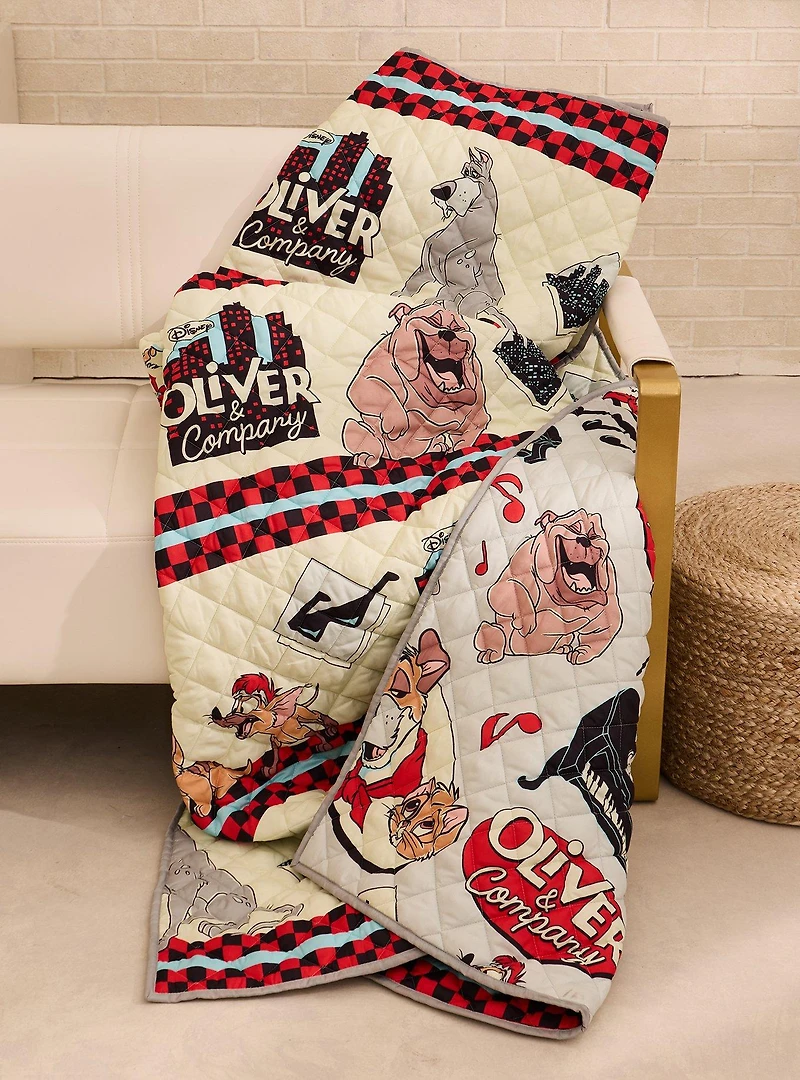 Disney Oliver and Company Retro Quilted Blanket — BoxLunch Exclusive