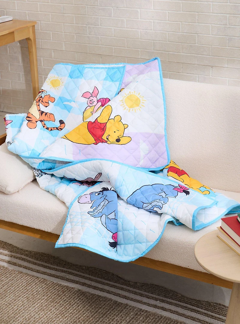 Disney Winnie the Pooh Reversible Retro Quilted Blanket — BoxLunch Exclusive