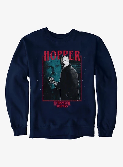 Stranger Things Hopper Action Collage Sweatshirt