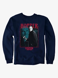 Stranger Things Hopper Action Collage Sweatshirt