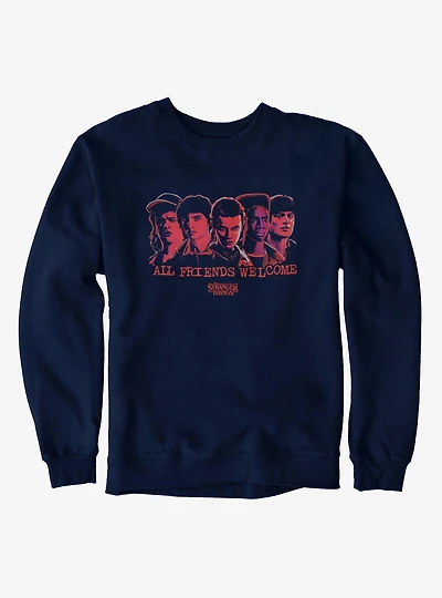 Stranger Things Friends Welcome Faces Sweatshirt