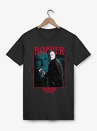 Stranger Things Hopper Action Collage T-Shirt