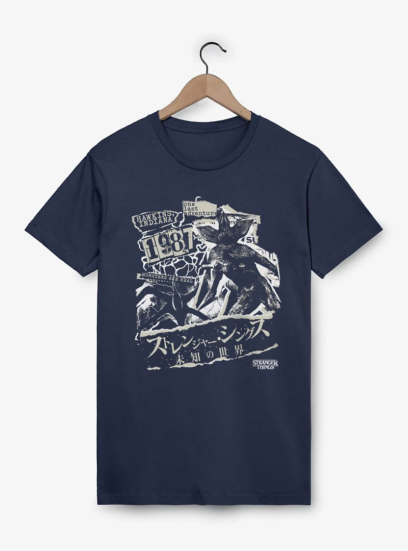 Stranger Things Demogorgon Kanji Collage T-Shirt