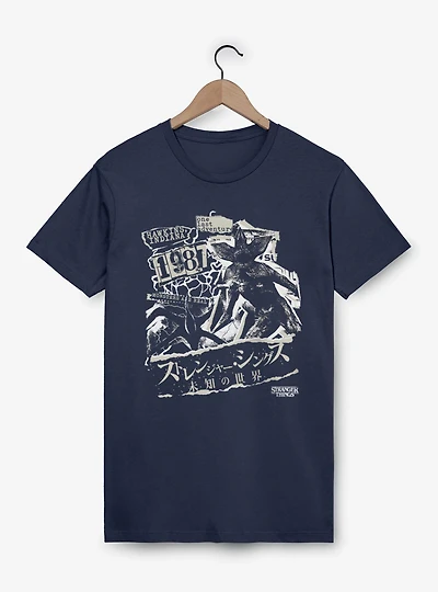 Stranger Things Demogorgon Kanji Collage T-Shirt
