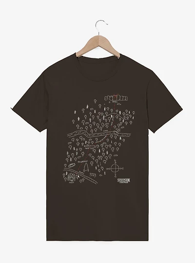 Stranger Things House To Rocks Map T-Shirt