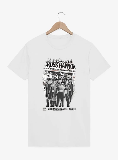 Stranger Things Hawkins Newspaper Poster T-Shirt