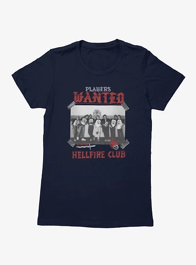 Stranger Things Players Wanted Hellfire Club Womens T-Shirt