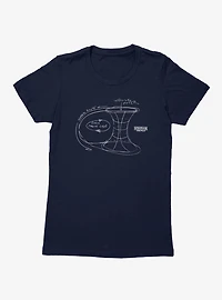 Stranger Things Timewarp Theory Sketch Womens T-Shirt