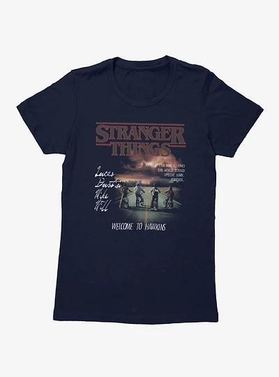 Stranger Things Welcome To Hawkins Womens T-Shirt