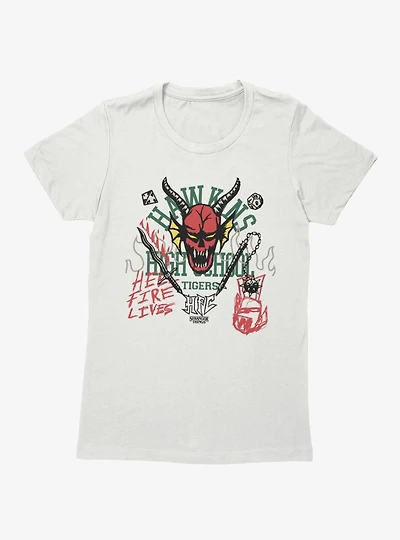 Stranger Things Hawkins High School Hellfire Womens T-Shirt