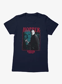 Stranger Things Hopper Action Collage Womens T-Shirt