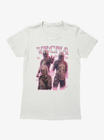 Stranger Things Vecna Love Collage Womens T-Shirt