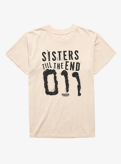 Stranger Things Sisters Till The End 011 Mineral Wash T-Shirt