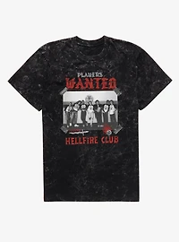 Stranger Things Players Wanted Hellfire Club Mineral Wash T-Shirt