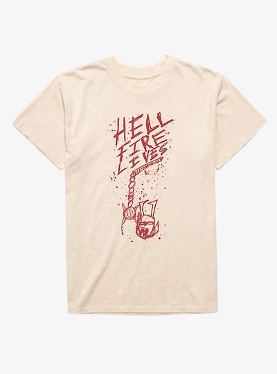 Stranger Things Hellfire Lives Snake Blood Mineral Wash T-Shirt