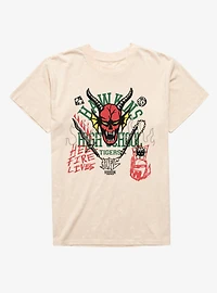Stranger Things Hawkins High School Hellfire Mineral Wash T-Shirt