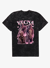 Stranger Things Vecna Love Collage Mineral Wash T-Shirt