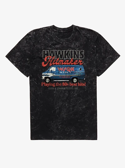 Stranger Things WSQK The 80'S Van Mineral Wash T-Shirt