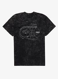 Stranger Things Timewarp Theory Sketch Mineral Wash T-Shirt