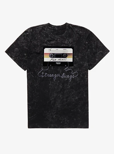 Stranger Things Cassette For Max Mineral Wash T-Shirt