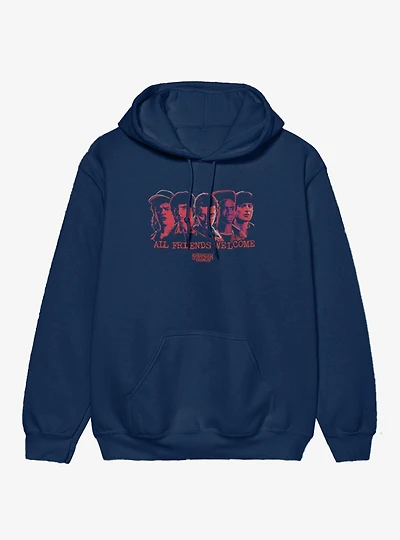 Stranger Things Friends Welcome Faces Hoodie