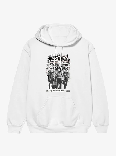 Stranger Things Hawkins Newspaper Poster Hoodie