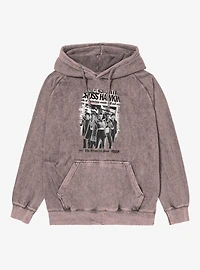 Stranger Things Hawkins Newspaper Poster Mineral Wash Hoodie