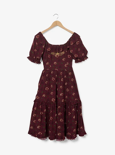 Disney Pirates of the Caribbean Icons Allover Print Midi Dress - BoxLunch Exclusive