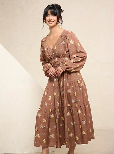 Disney Winnie the Pooh Classic Characters Long Sleeve Dress - BoxLunch Exclusive