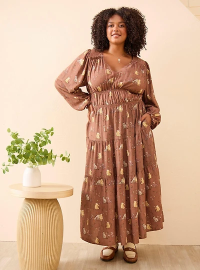 Disney Winnie the Pooh Classic Characters Long Sleeve Plus Dress - BoxLunch Exclusive