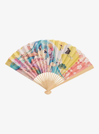 Hatsune Miku Floral Double-Sided Handheld Fan